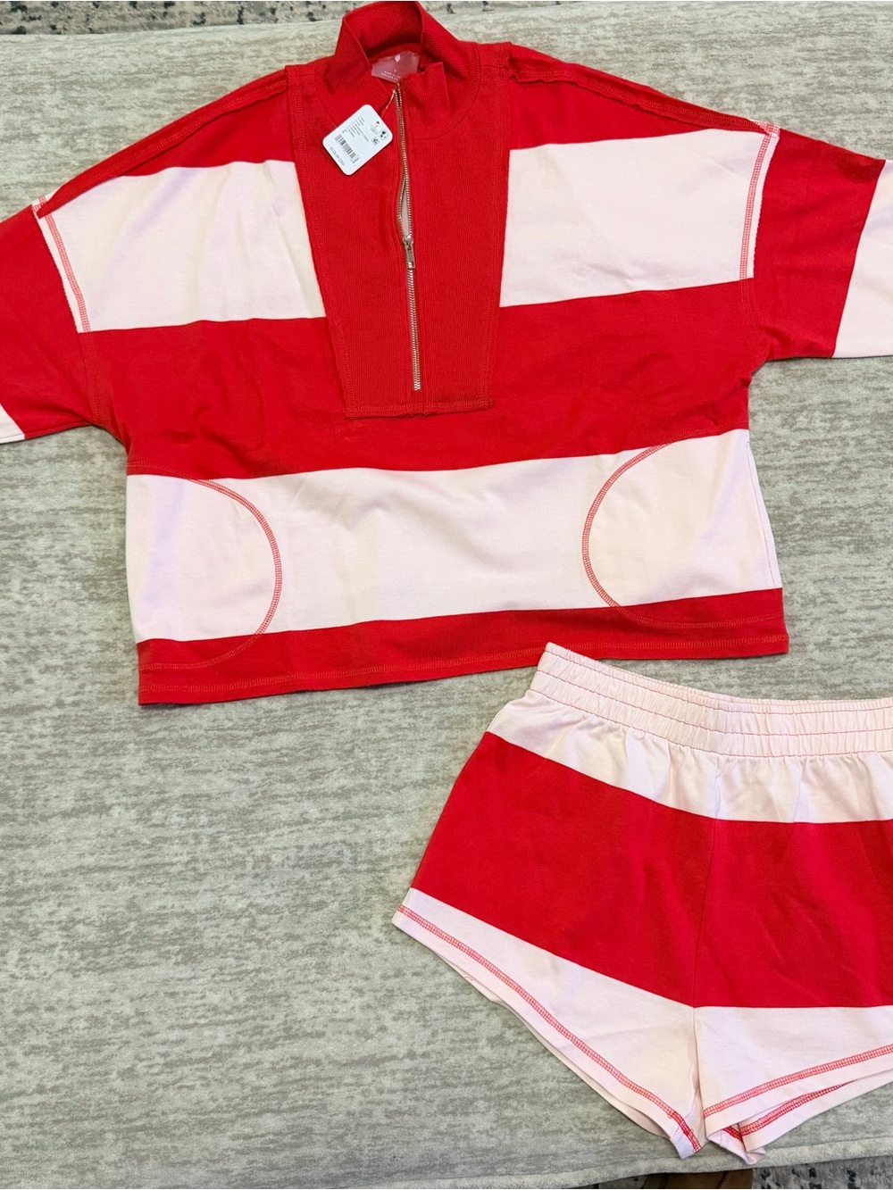 NWT FP Movement Retro Rugby Set in Grapefruit Combo - Picture 3 of 5